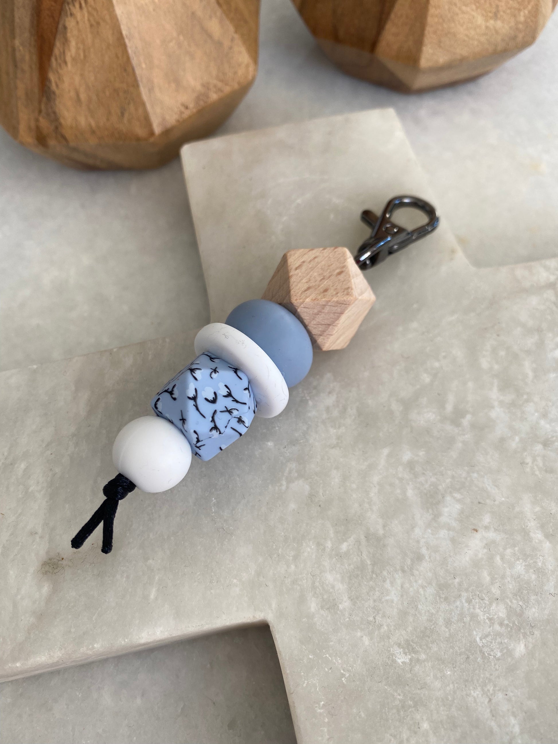 Blue Cotton Keyring
